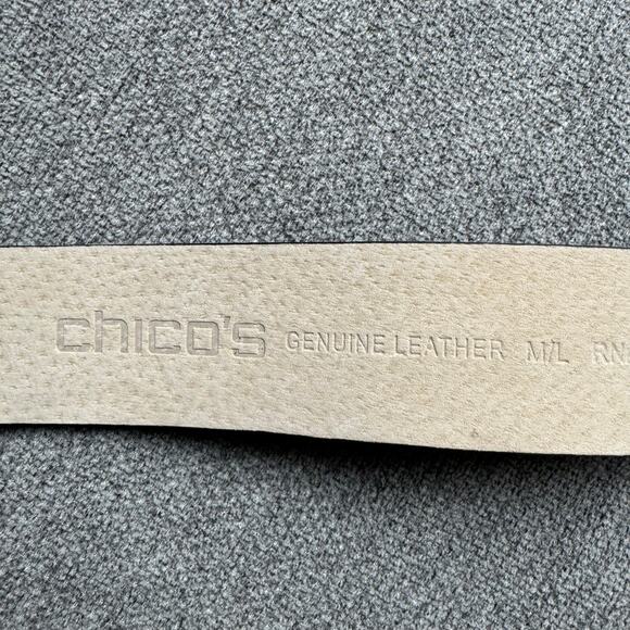 Chico\'s Interlock Double Circle Belt Black Hammered Metal Women\'s M/L main image 4